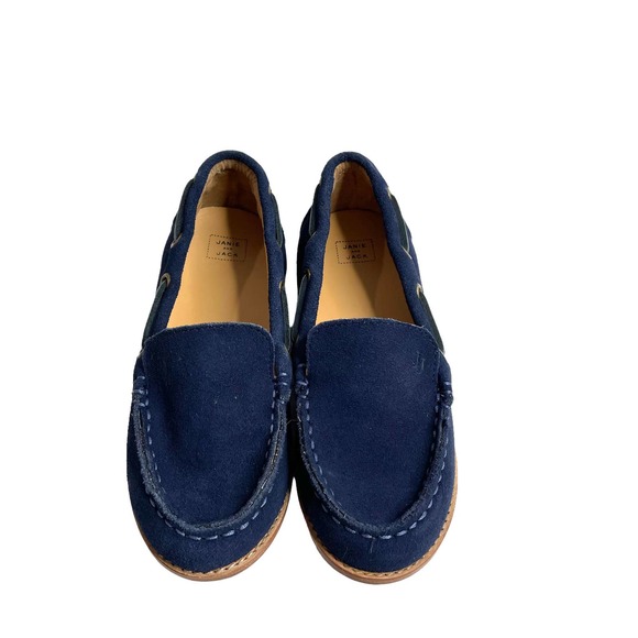 NEW Janie and Jack suede leather penny loafers Sz 13 blue